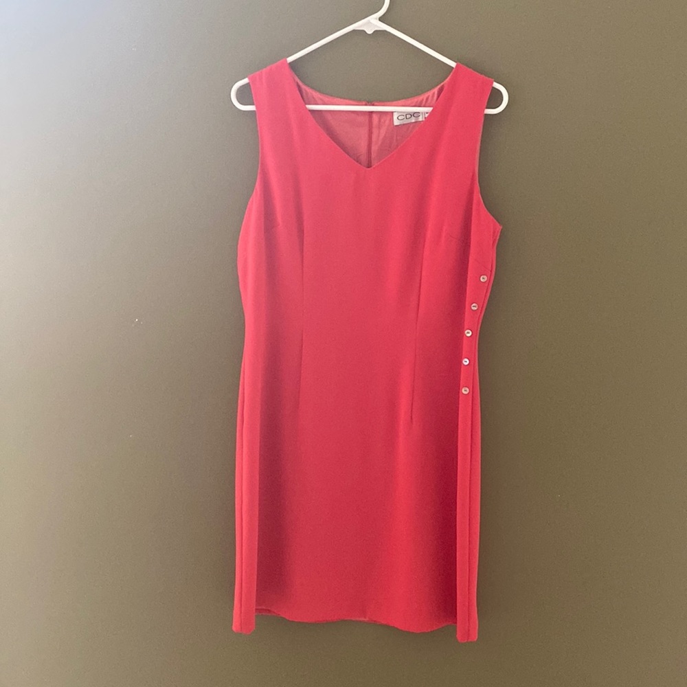 Coral Sleeveless Dress
